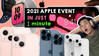 Apple event 2021 in just 1 minute? Iphone 13, 13pro, Apple watch series 7, Ipad mini #shorts #apple