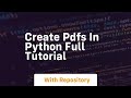 Create pdfs in python full tutorial
