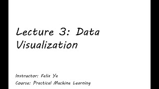 PML Lecture 3: Data Visualization