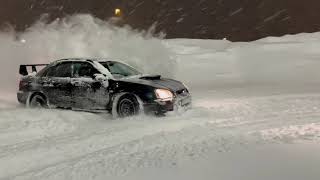 Subaru Wrx Sti Winter Drift In Sweden