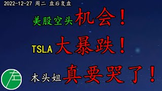 美股空头机会！TSLA再次大暴跌！木头姐真要哭了！SP500、NAS100、道琼斯、VIX、黄金、原油、FNGD、LABD、SOXS、BABA、SQQQ、OXY、SHOP、COIN、NIO、AAPL