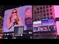 Shakira performing  live in Times Square in NYC