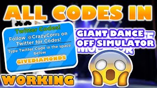 All New Codes Roblox Giant Dance Off Simulator Videos 9tubetv - 