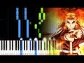 Homura - Demon Slayer: Kimetsu no Yaiba:Mugen Train Theme Song - Piano Tutorial [animelovemen]