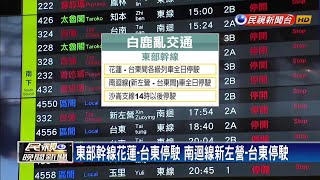 防「白鹿」台鐵停駛卡旅客 到台南得繞台半圈－民視新聞