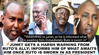 RUTO'S Close Ally WARNS Junet; Informs Him of What AWAITS Him Once RUTO is Sworn-In as PRESIDENT