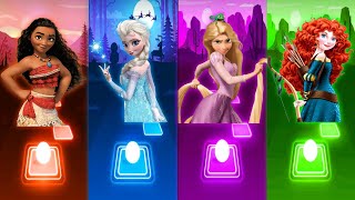 Moana - How Far I'll Go |  Frozen - Let It Go | Rapunzel - I See the Light | Brave - Touch the sky