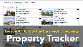 How to track a specific property - Property Tracker tutorial 4 of 5