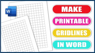 Make PRINTABLE gridlines in WORD | Microsoft Word Tutorials