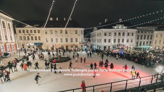 Tartu Raekoja platsi uisuväljaku esimese talve ehitustööd