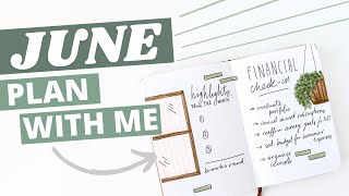 JUNE BULLET JOURNAL PLAN WITH ME 2022 | financial check-in \u0026 healthy habit tracker