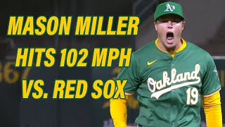 Mason Miller throws 102 mph in 2 scoreless IP vs. Red Sox | 4/2/24 | Oakland A's highlights