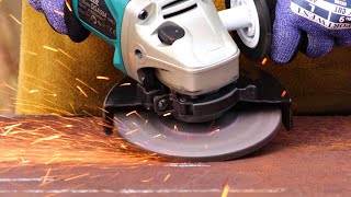 Makita DGA504 18V LXT brushless 125mm angle grinder work demo