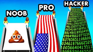 Painting NOOB vs PRO vs HACKER FLAGS
