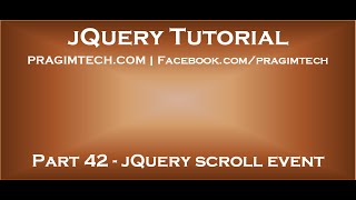 jQuery scroll event