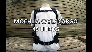 MOCHILA WOLF CARGO 45 LITROS PRETA - VISÃO GERAL