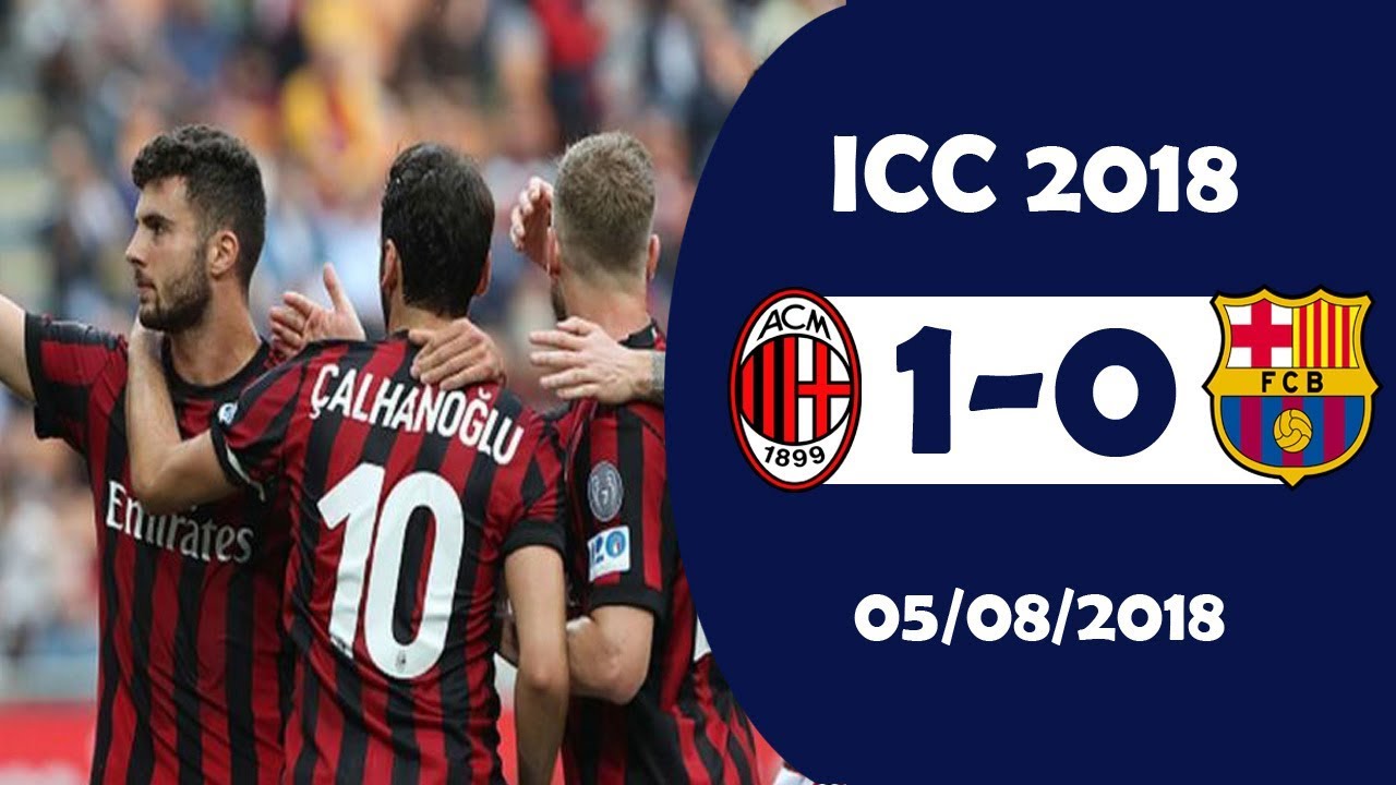 AC Milan Vs Barcelona 1-0 Highlights | International Champions Cup 5/8 ...