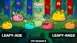 LEAFY-AOE VS LEAFY-RAGE | Kentie vs ztR | TOP 20 | OFF SEASON 6 | AXIE ORIGINS