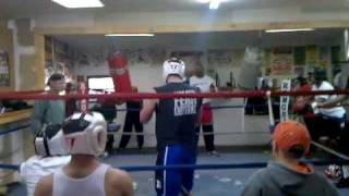 Devin sparring at FYAL boxing club