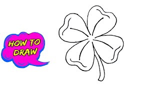 How to Draw a Clover | How to Draw a Four Leaf Clover