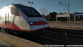 Treno Frecciabianca 8606 con ETR460.027 - Arrivo \u0026 Partenza - Cecina (04/01/2024)