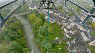 Oloron-Ste-Marie, un hélicoptère en plein centre ville pour des travaux hors du commun