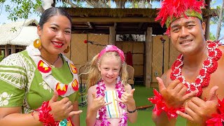 Nastya and Dad take a family trip to Hawaii