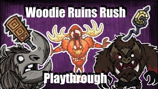 Woodie Moose Ruins Rush Full Playthrough (+Nightmare Werepig)