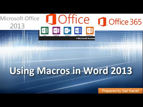 Macros in Word 2016, 2013, 2010, 2007 - Recording Macros Macros in Word 2016, 2013, 2010, 2007 - Recording Macros