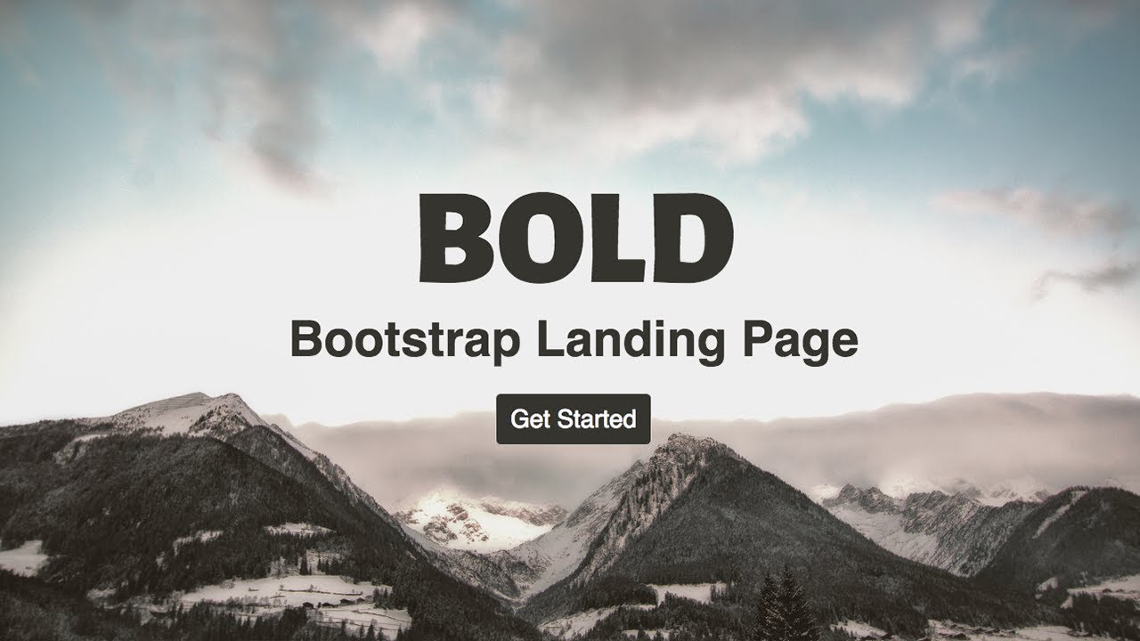 Bootstrap Full Screen Responsive Landing Page - YouTube