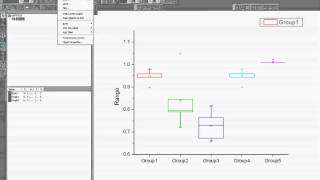 How to make a box and whiskers plot in Origin