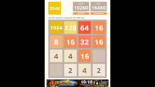 Winning / beating 2048 from start to finish in 2 minutes and 7 seconds (timelapse)