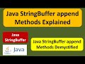 Java StringBuffer append Methods Explained | Java Tutorial