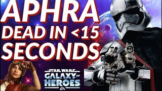 Phasma vs Aphra - Territory War - An Easy 20 - Aphra Dead In Under 15 Seconds - No GLs | SWGoH