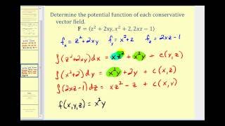 Determining the Potential Function of a Conservative Vector Field
