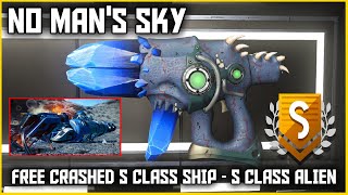 No Man's Sky - RARE! S Class Blue Alien Multitool \u0026 CRASHED S CLASS SHIP  Location No Mans Sky 2024