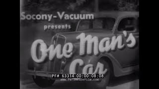 SOCONY-VACUUM WWII ERA AUTO CARE FILM  "ONE MAN'S CAR"  WARTIME RATIONING 63314