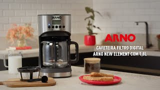 Cafeteira Filtro Digital Arno New Element com 1,8L Tubo misturador e Funções Programáveis