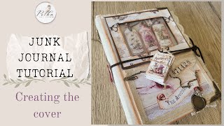 Junk Journal Tutorial - Creating  the Cover for the Amethyst Apothecary Journal