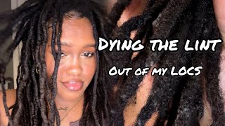 NO MORE LINT!| Dying the lint out of my locs