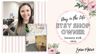 Office Refresh \u0026 SECOND Graphtec F Mark 2!! | Day in the Life of an Etsy Sticker Shop | Sara Marie