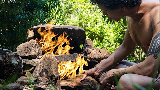 Making Pizza in the Primitive Oven | Jungle Survival