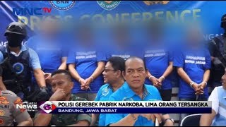 Lima Tersangka Ditetapkan Tersangka Pasca Penggerebekan Pabrik Narkoba di Bandung - LIM 24/02