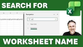 ⚡How to Quickly Search for Sheet Name in Excel - Sheet Name 'Contains' Search