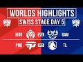 Worlds Highlights ALL GAMES Day 5 | Worlds Swiss Stage 2024