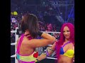 Bayley and Sasha hug for the first time