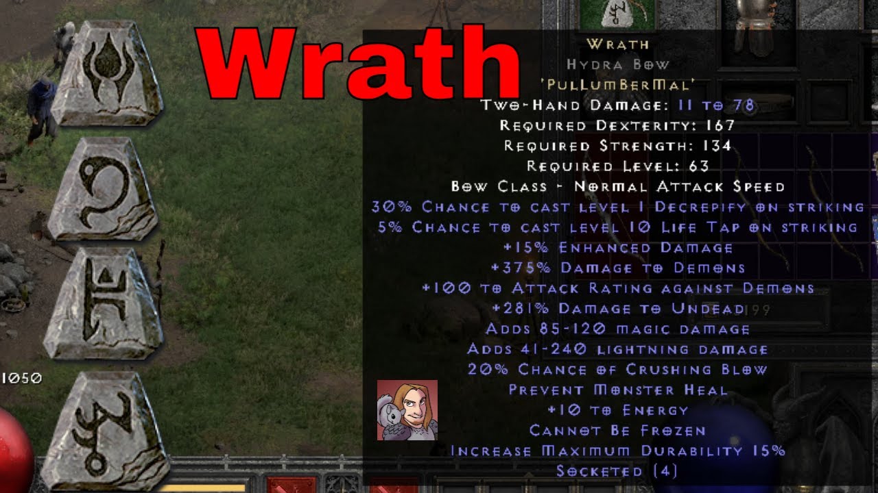 Diablo II Resurrected Rune Words - Wrath (Pul Lum Ber Mal) - YouTube