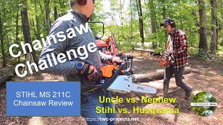 112-New Stihl MS211C Chainsaw Review and Comparison to Husqvarna 120 Mark ii