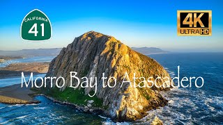 4K HD Video Tour - Morro Rock Beach to Atascadero on Highway 41