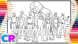 Justice League Coloring Pages/Aquaman/Batman/Superman/WonderWoman/Flash/Green Lantern/Justice League